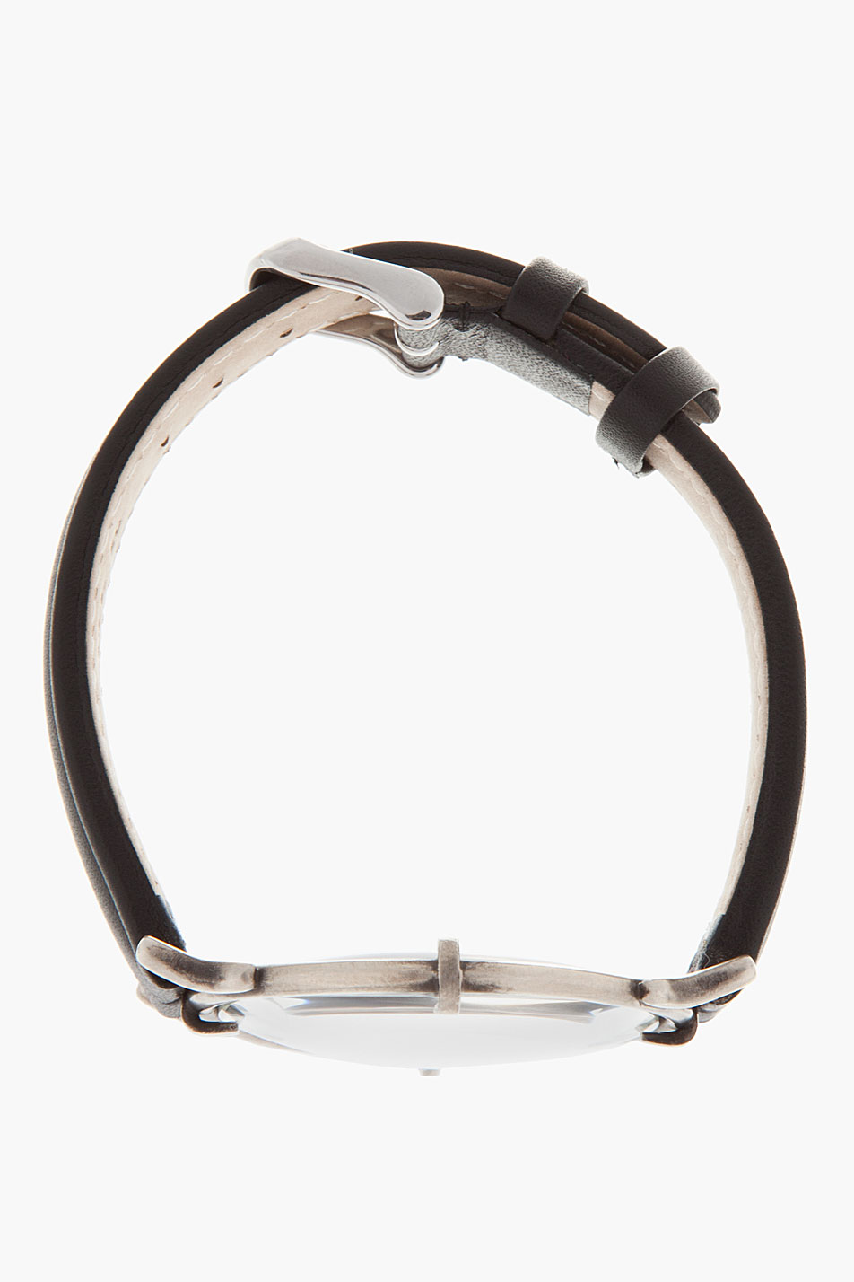 Download Ann Demeulemeester Black Leather Magnifying Glass Mock ...