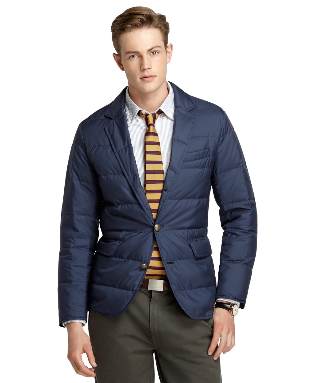 Brooks Brothers Quilted Down Blazer in Dark Blue (Blue) for Men Lyst