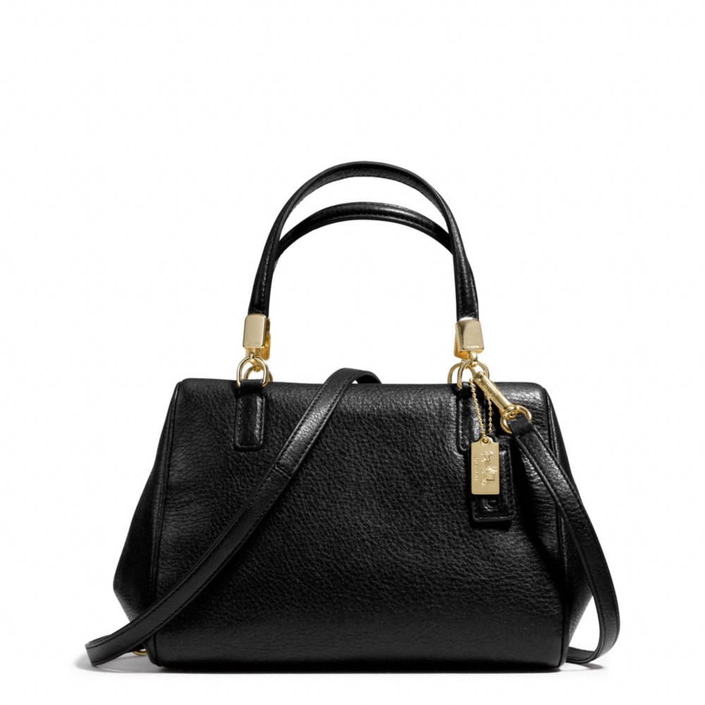 COACH Madison Mini Satchel in Leather in Black