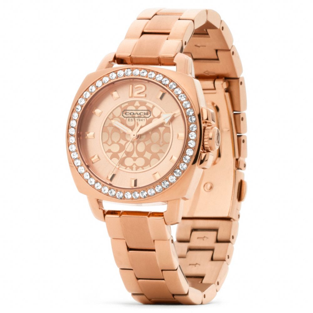 rose gold boyfriend watch