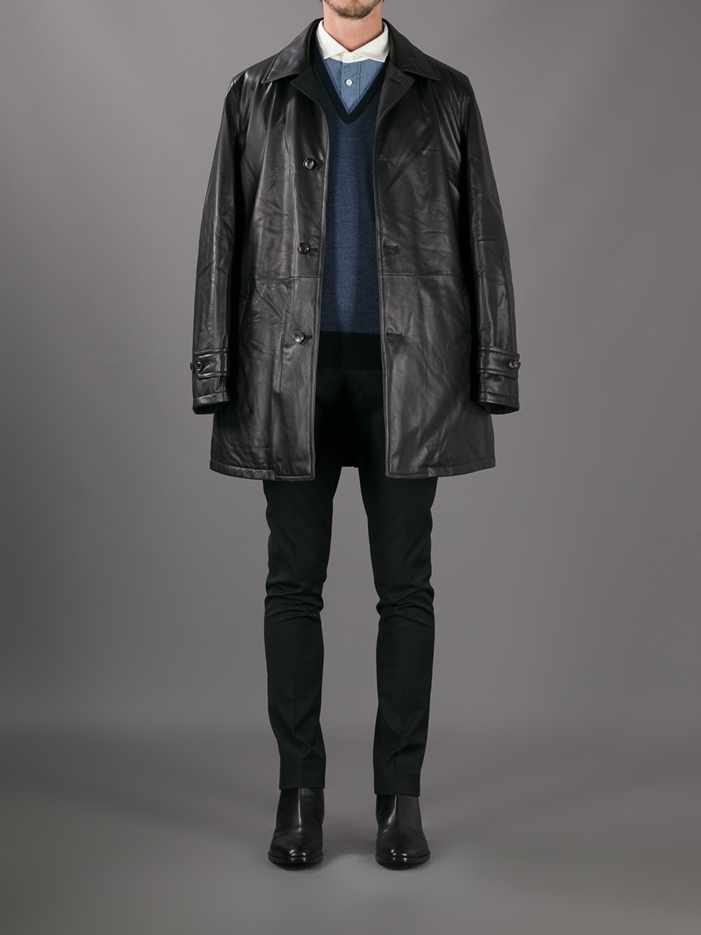 ermenegildo zegna leather jacket