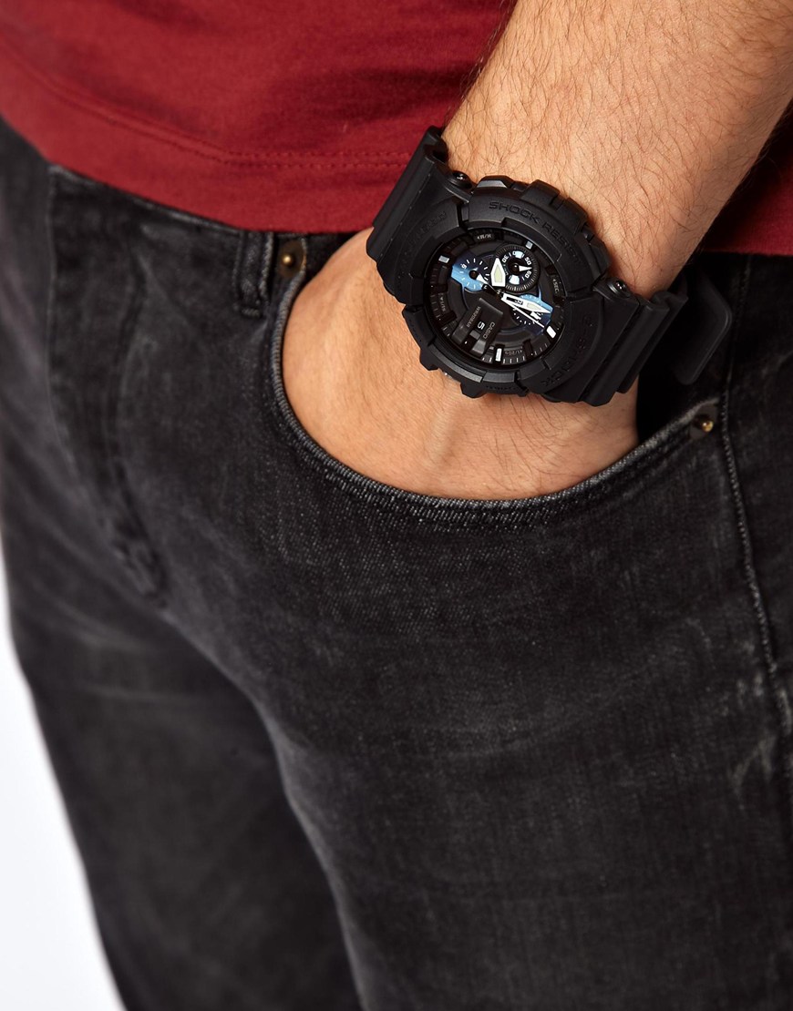 Casio® Mens G-Shock Black/Black Strap Watch