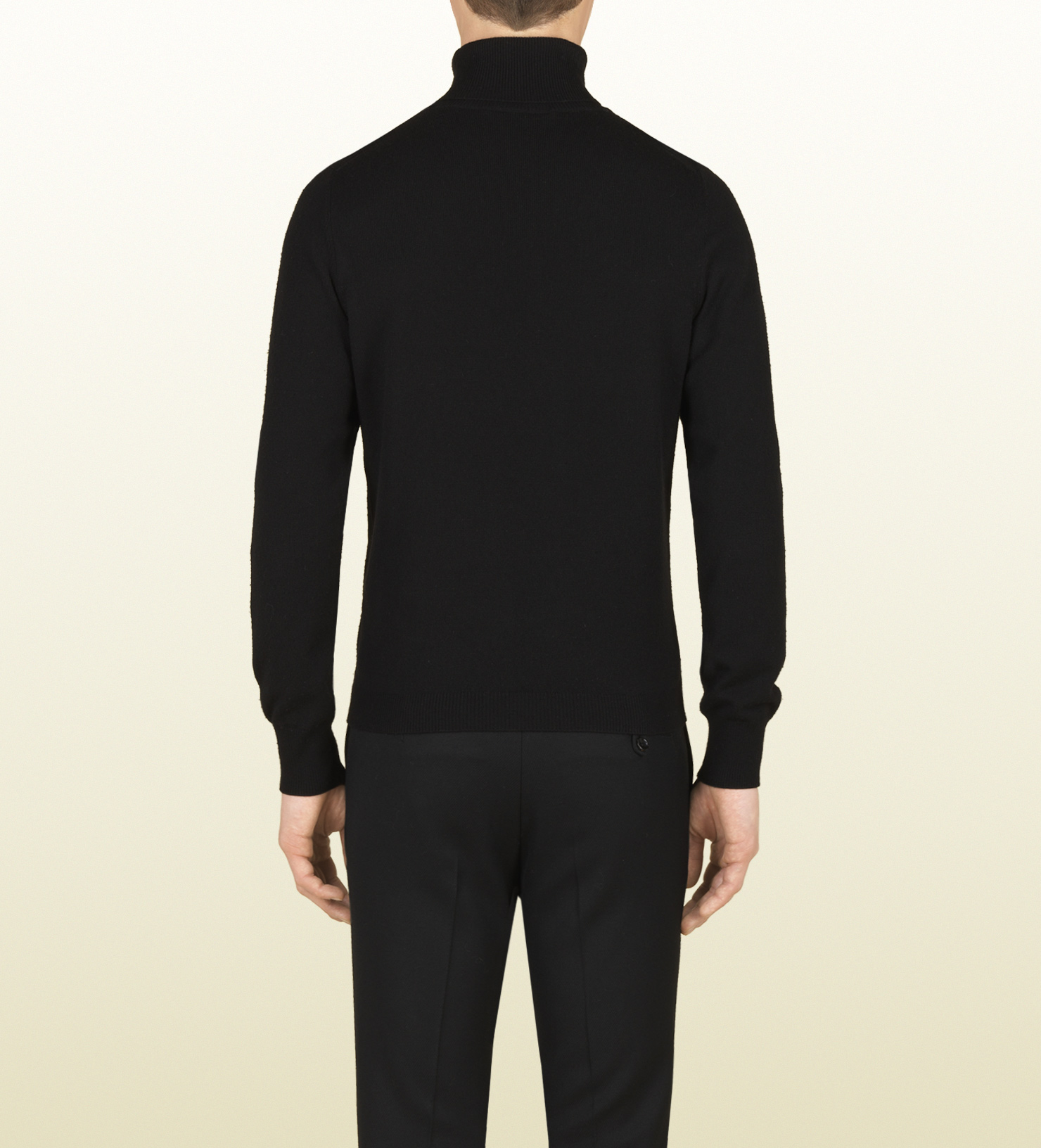 Gucci Black Cashmere Turtleneck in Black for Men | Lyst