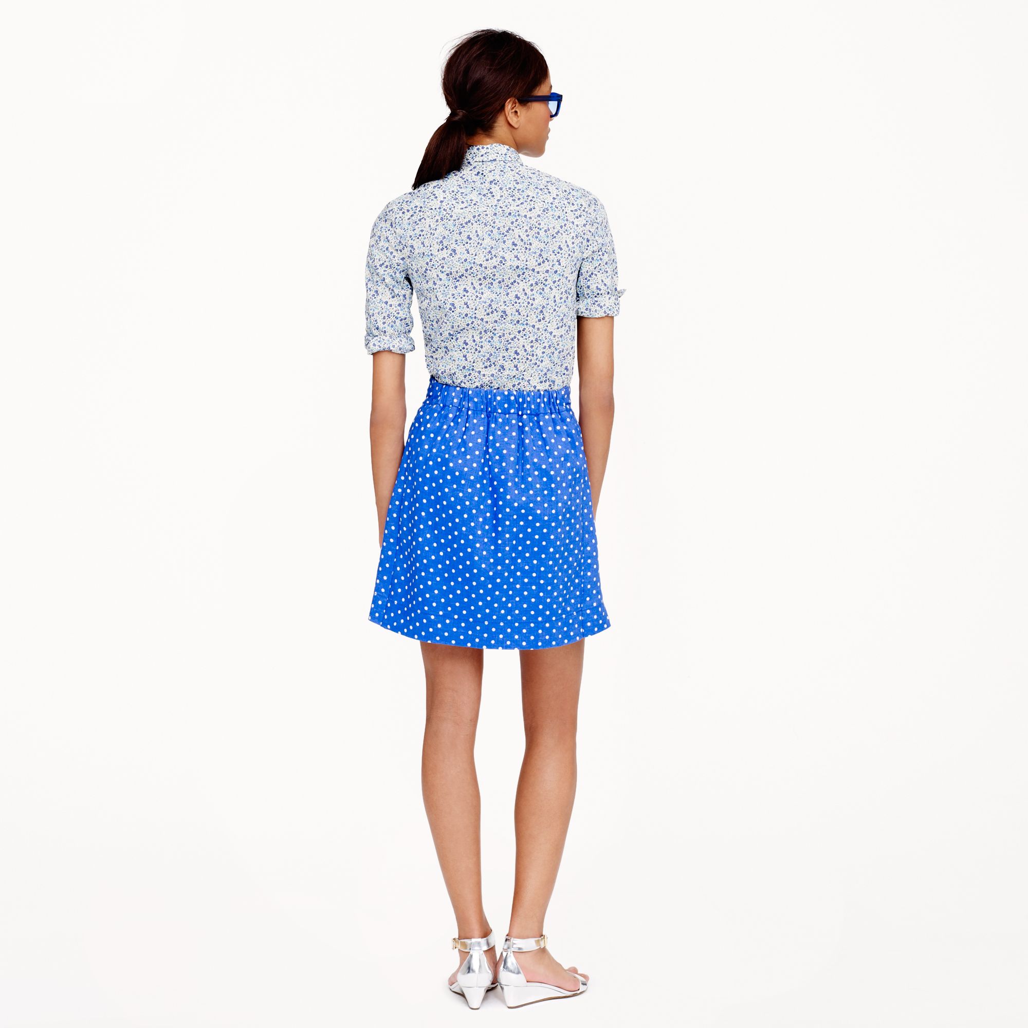 j crew polka dot skirt