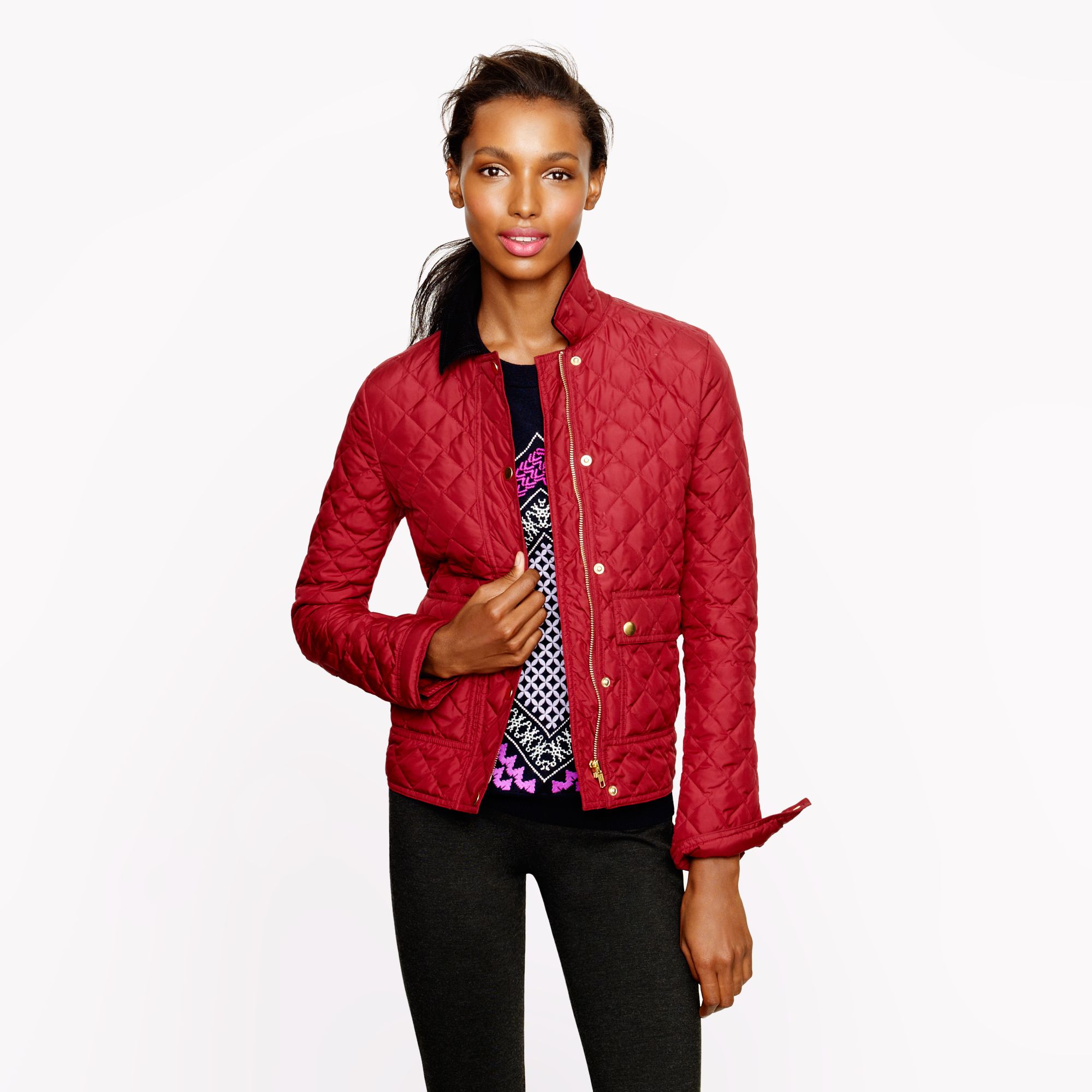 j crew quilted shirt jacket