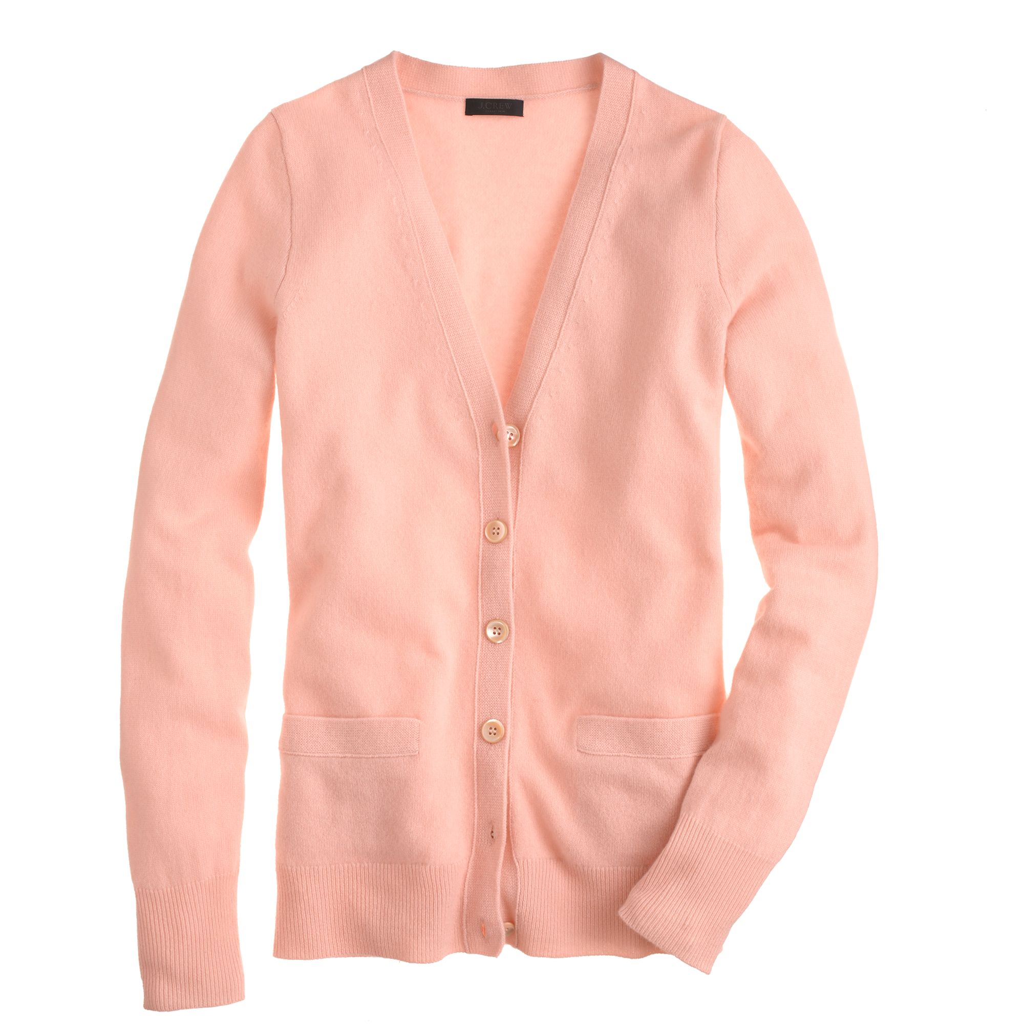 J.Crew Collection Cashmere Boyfriend Cardigan in Pale Pink (Pink) Lyst