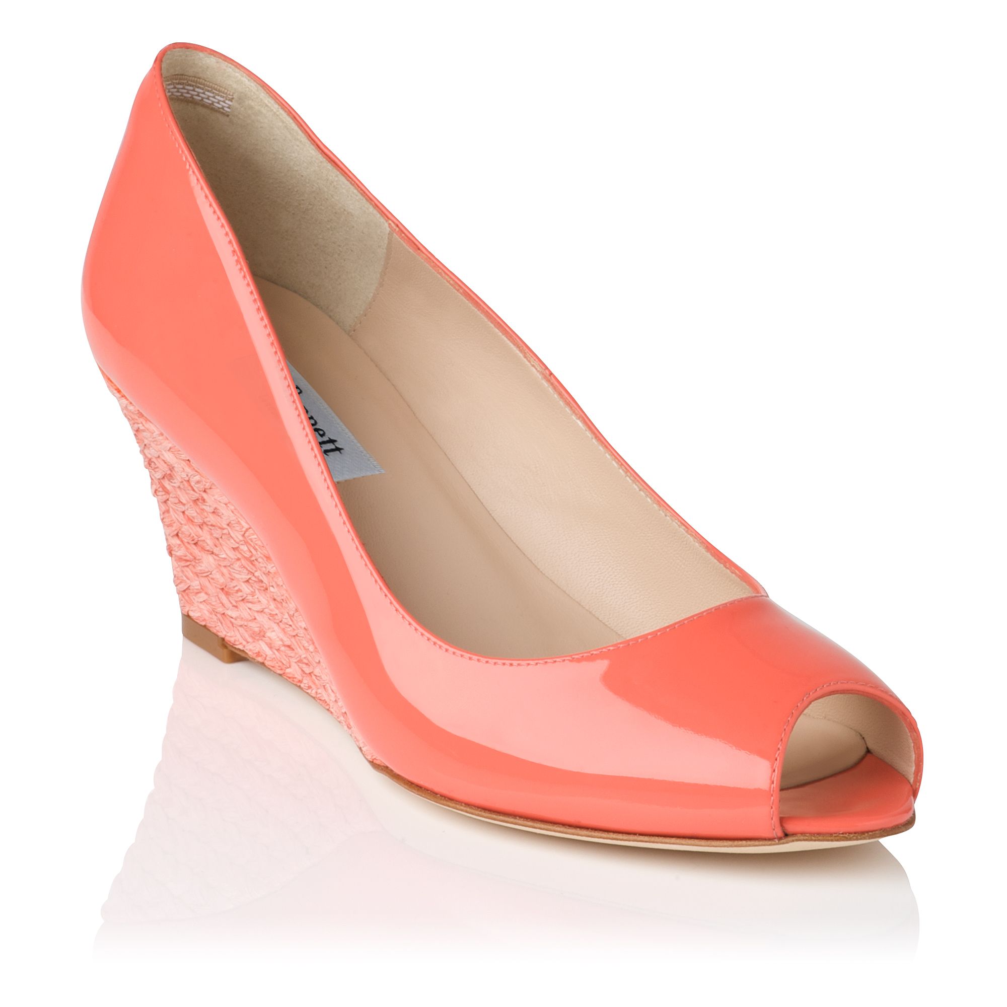 lk bennett patent wedges