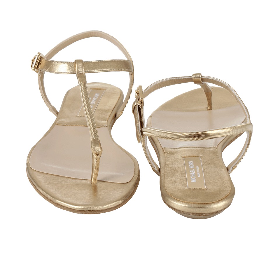 silver t strap sandals flat