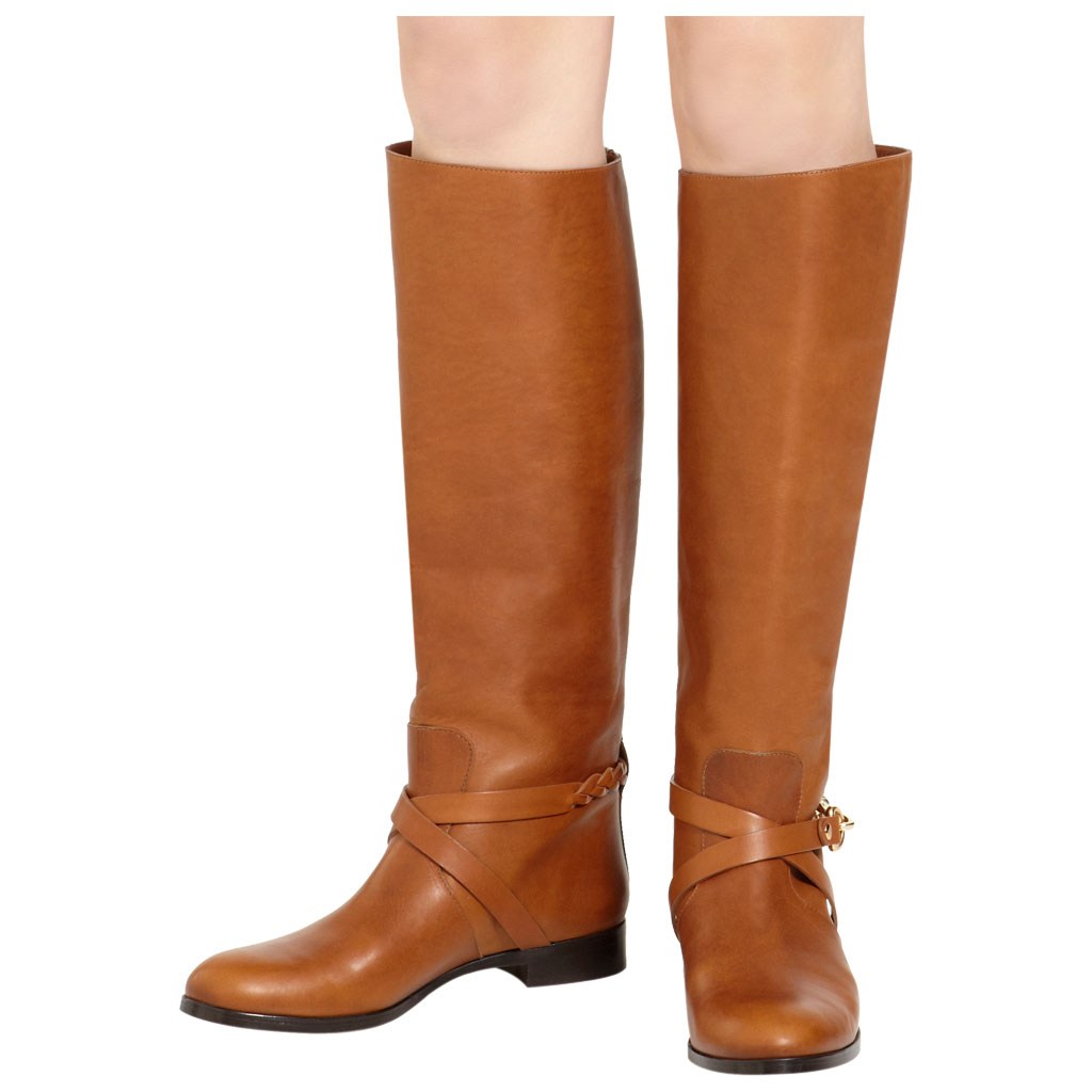 Lyst Mulberry Dorset Flat Knee Boot in Brown
