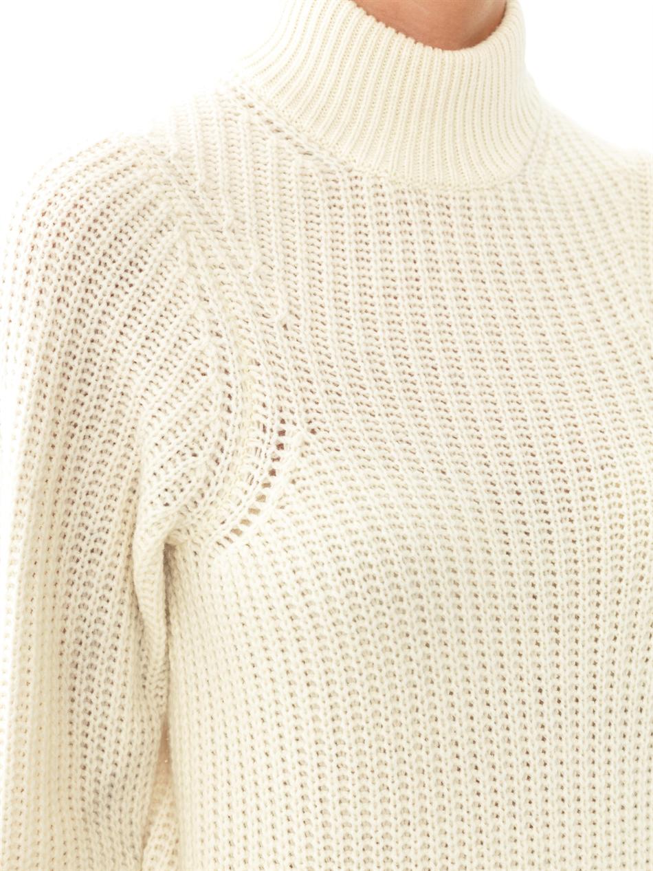 Acne Studios Loyal Turtleneck Wool Sweater in Natural - Lyst
