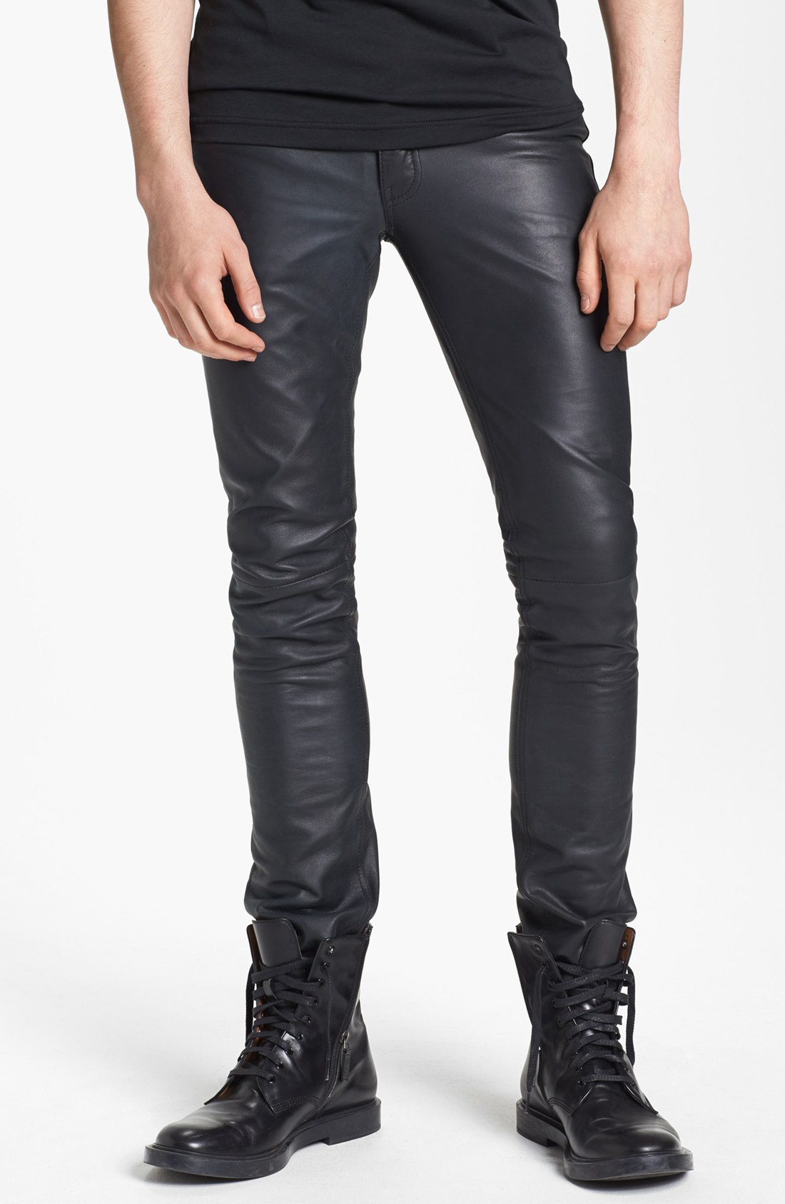 Blk Dnm Rock N Roll Skinny Fit Leather Pants in Black for Men | Lyst