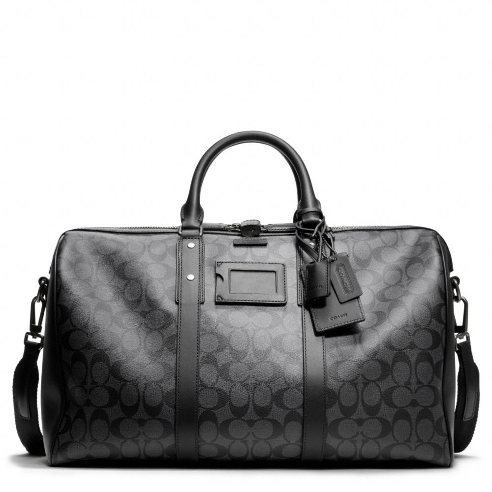 COACH Bleecker Monogram Duffle In Signature Coated Canvas in Black for Men  | Lyst