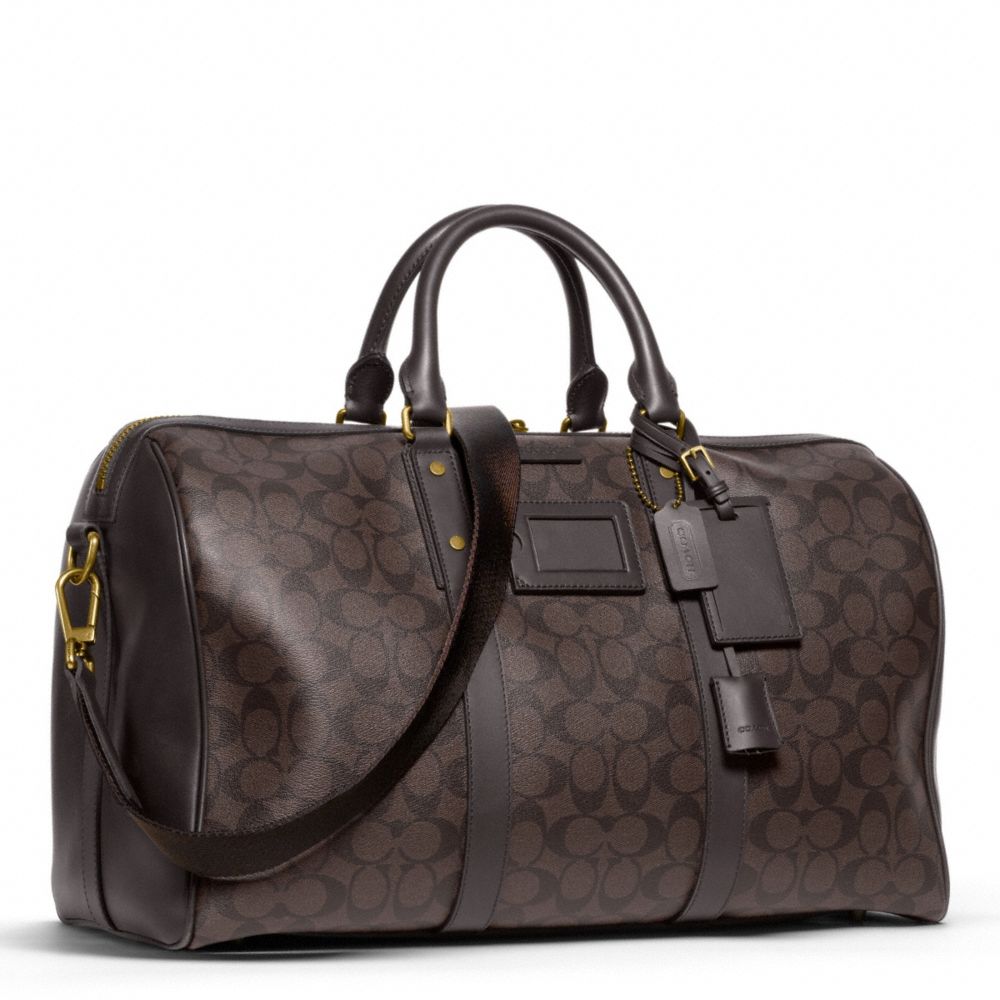 COACH Bleecker Monogram Duffle In Signature Coated Canvas in Black for Men  | Lyst