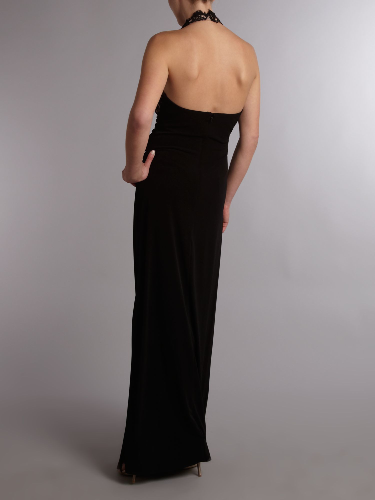 Js collections Matt Long Jersey Halter Dress in Black | Lyst