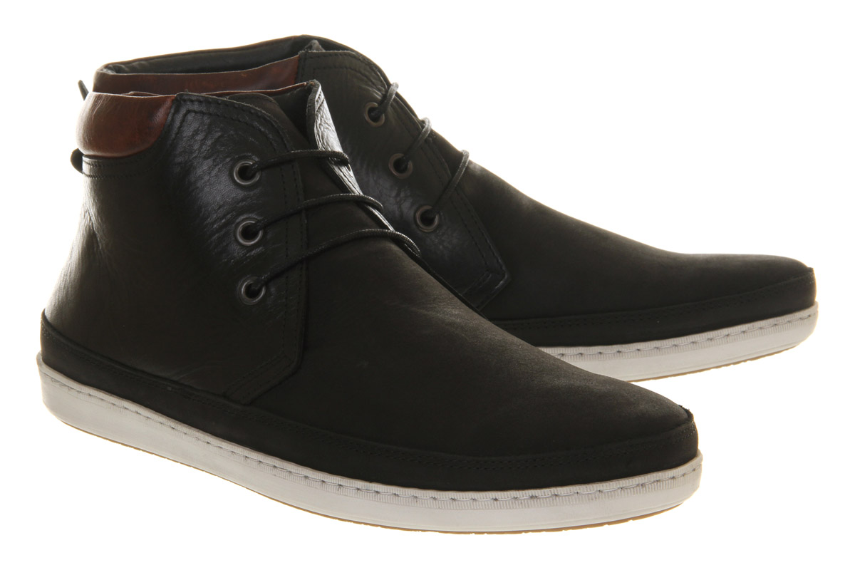 Office Skate Chukka Boot Black Leather Mix In For Men Lyst Gallery