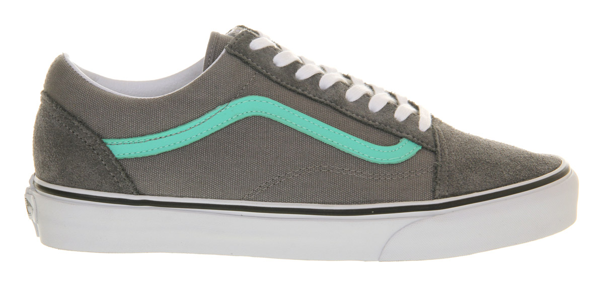 vans grey and turquoise