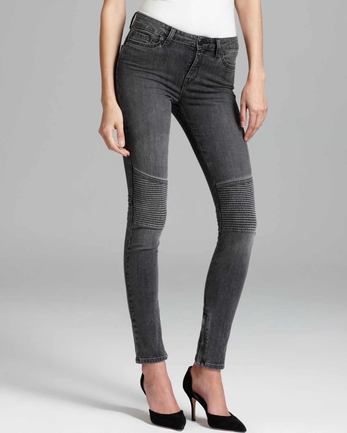 grey moto jeans