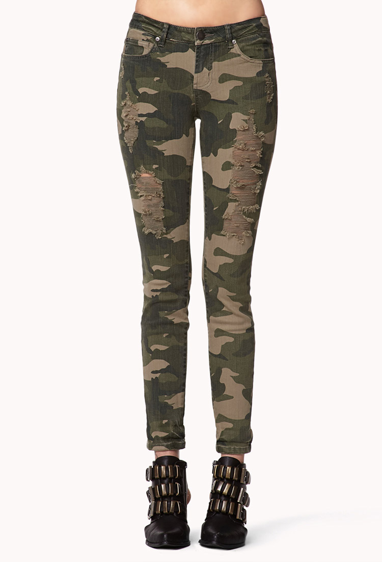 camo skinny jeans forever 21