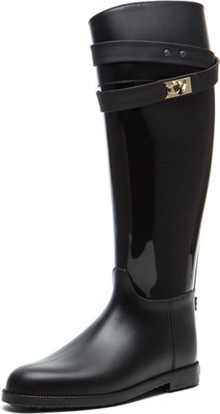 Givenchy Rider Shark Lock Rain Boot in Black | Lyst