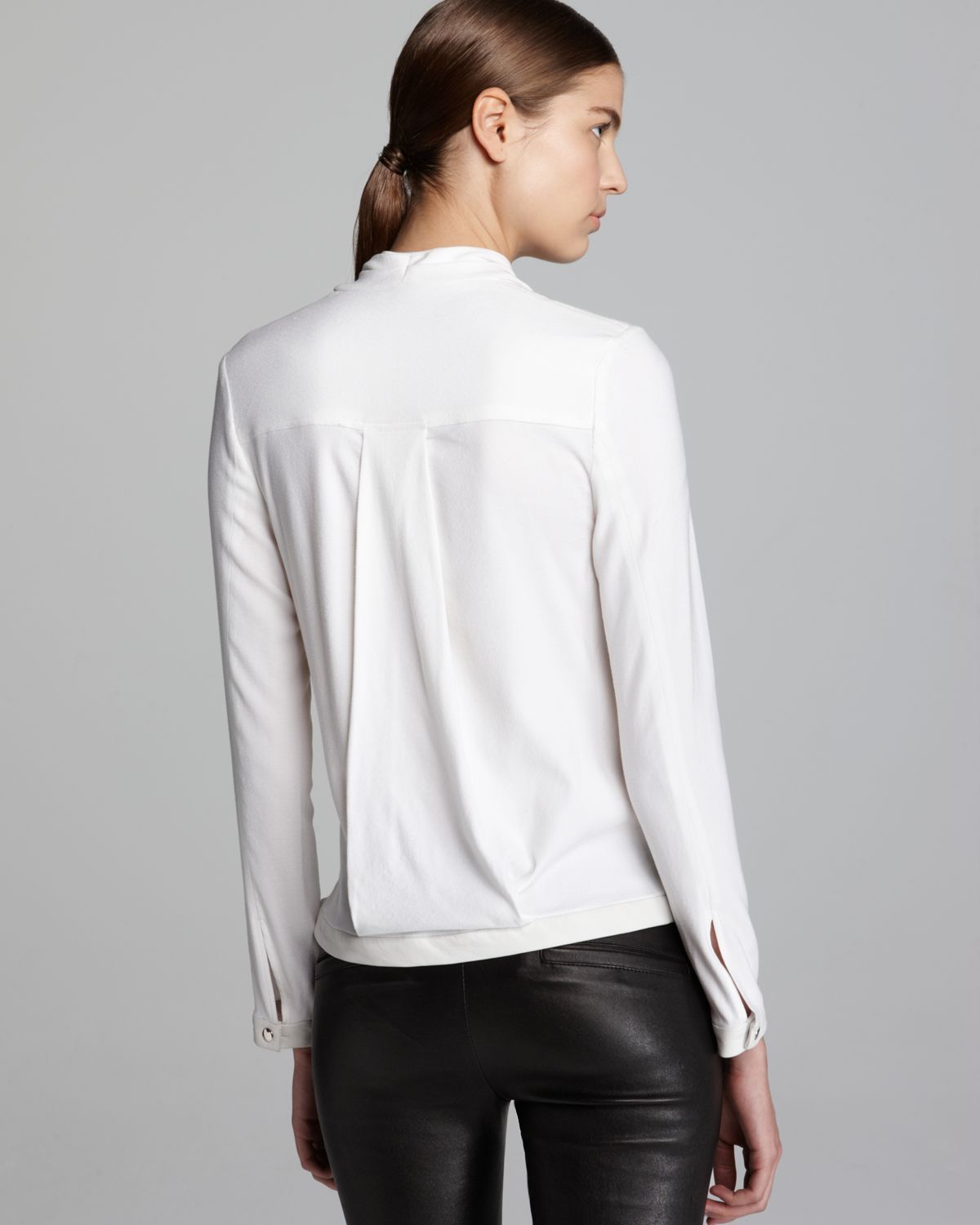 helmut lang long sleeve bomber shirt