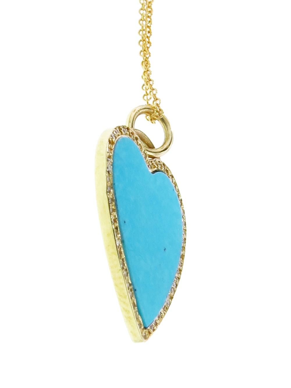 Jennifer Meyer Turquoise Heart Necklace 
