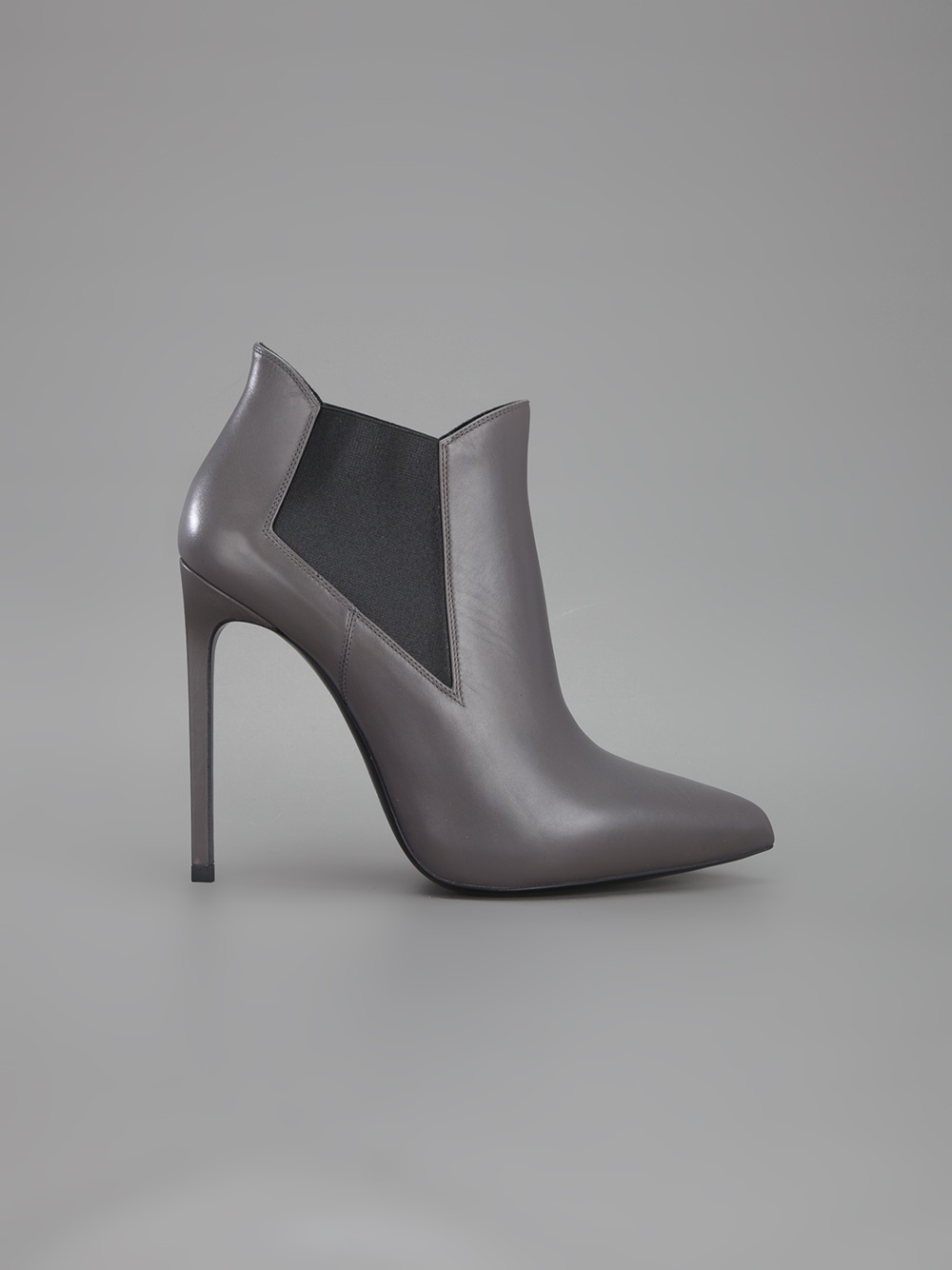 grey stiletto ankle boots