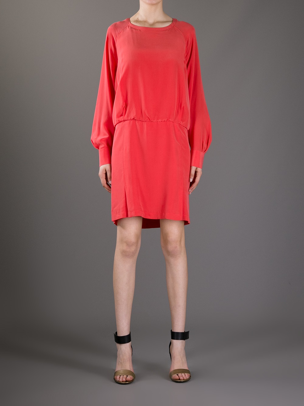 See By Chloé Silk Dress in Yellow & Orange (Red) - Lyst