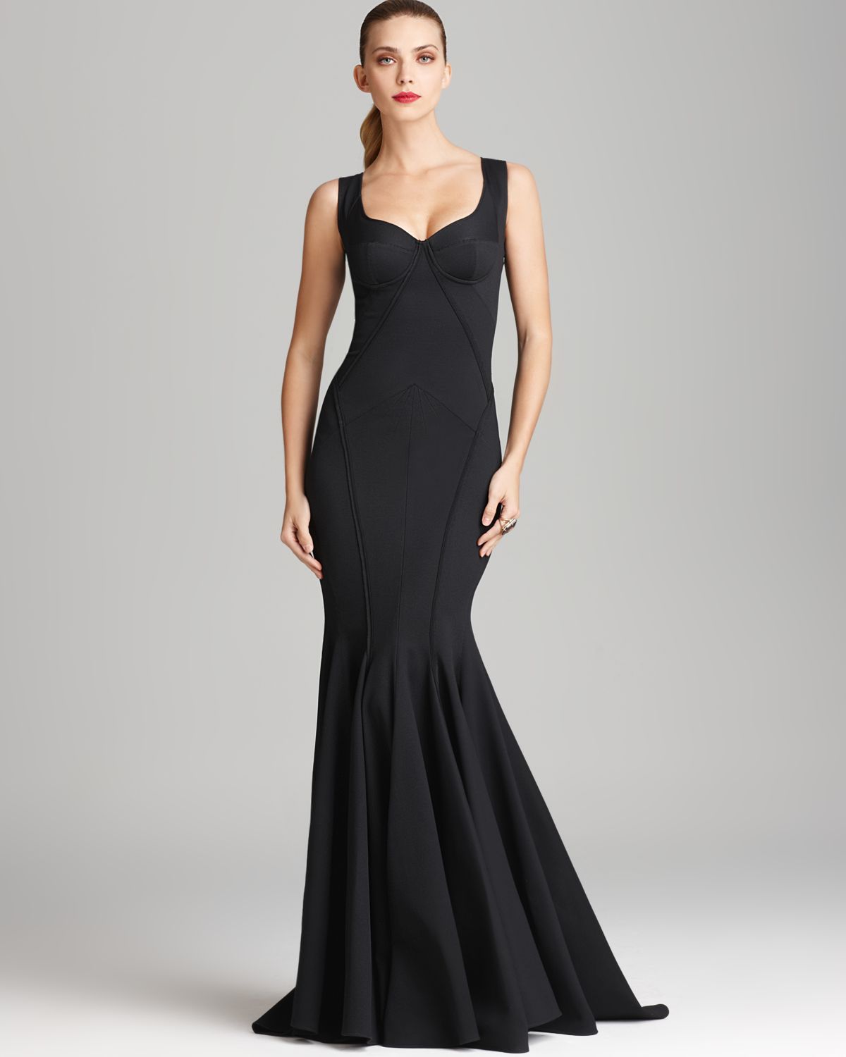 zac posen black gown