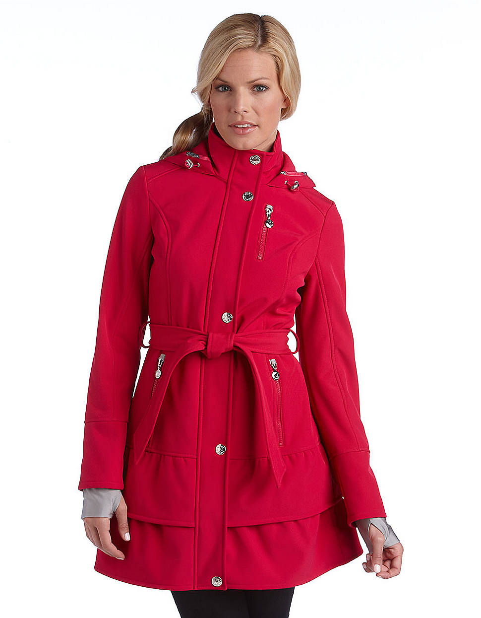 Lyst Betsey johnson Soft Shell Coat in Red