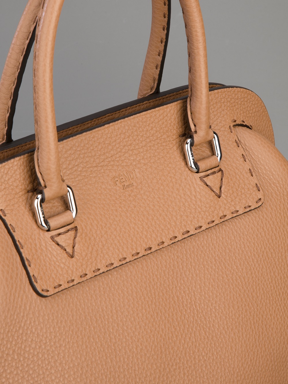 Fendi Selleria Frame Tote Bag in Brown Lyst