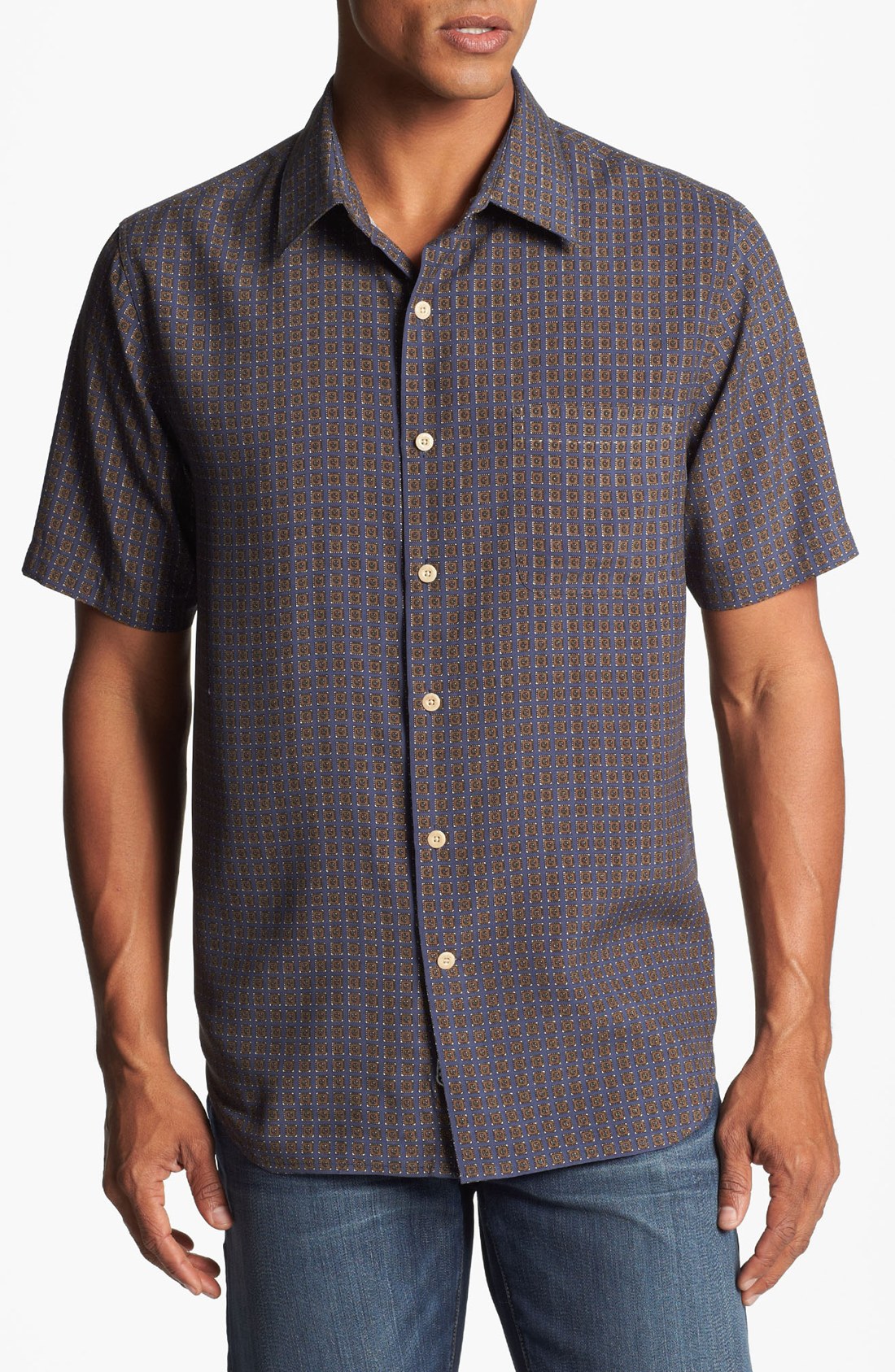 Nat nast American Fit Foulard Silk Sport Shirt in Gray for Men (Blue ...