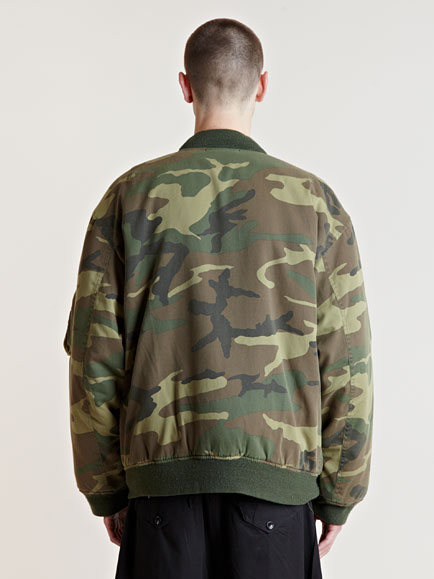 Raf Simons AW01 Camouflage Bomber Jacket in Green for Men - Lyst