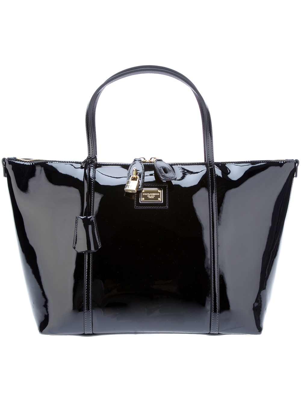 Dolce & Gabbana - Authenticated Travel Bag - Patent Leather Black Plain for Women, Never Worn