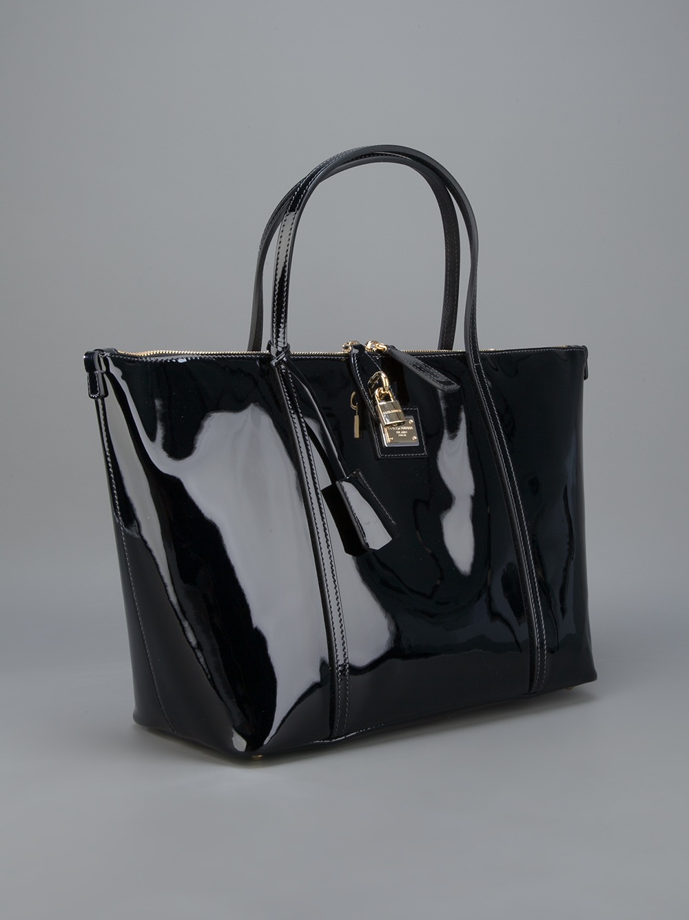 Dolce & Gabbana - Authenticated Travel Bag - Patent Leather Black Plain for Women, Never Worn