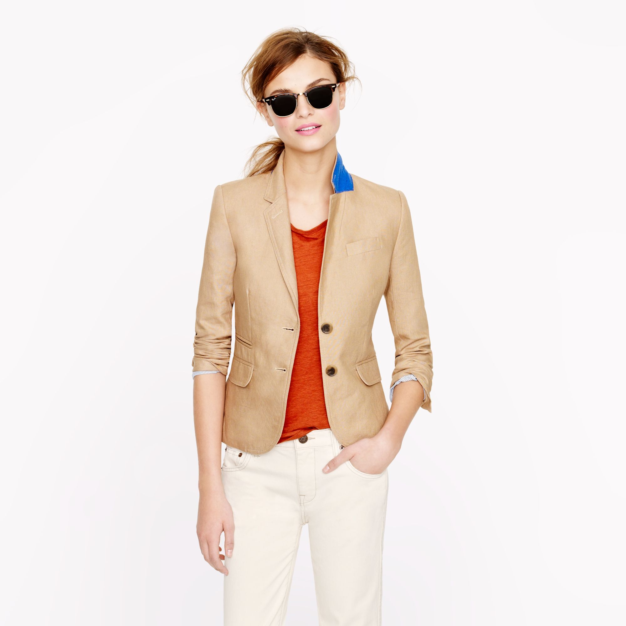 j crew linen jacket