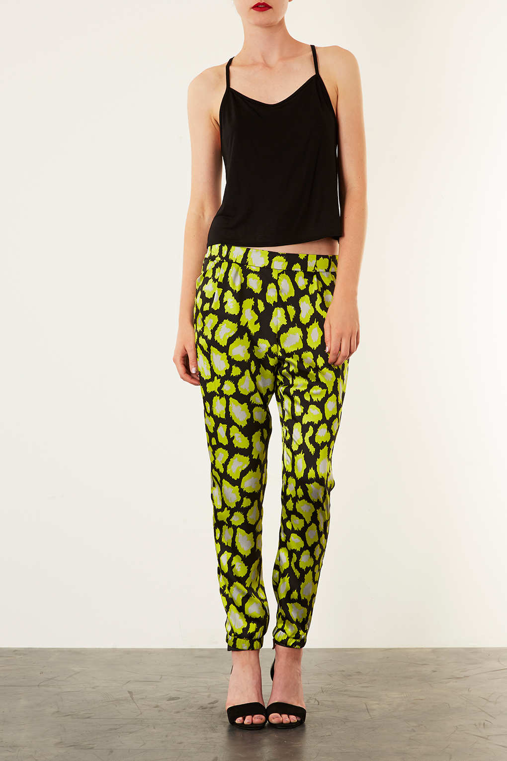 TOPSHOP Animal Joggers in Black (Yellow) - Lyst
