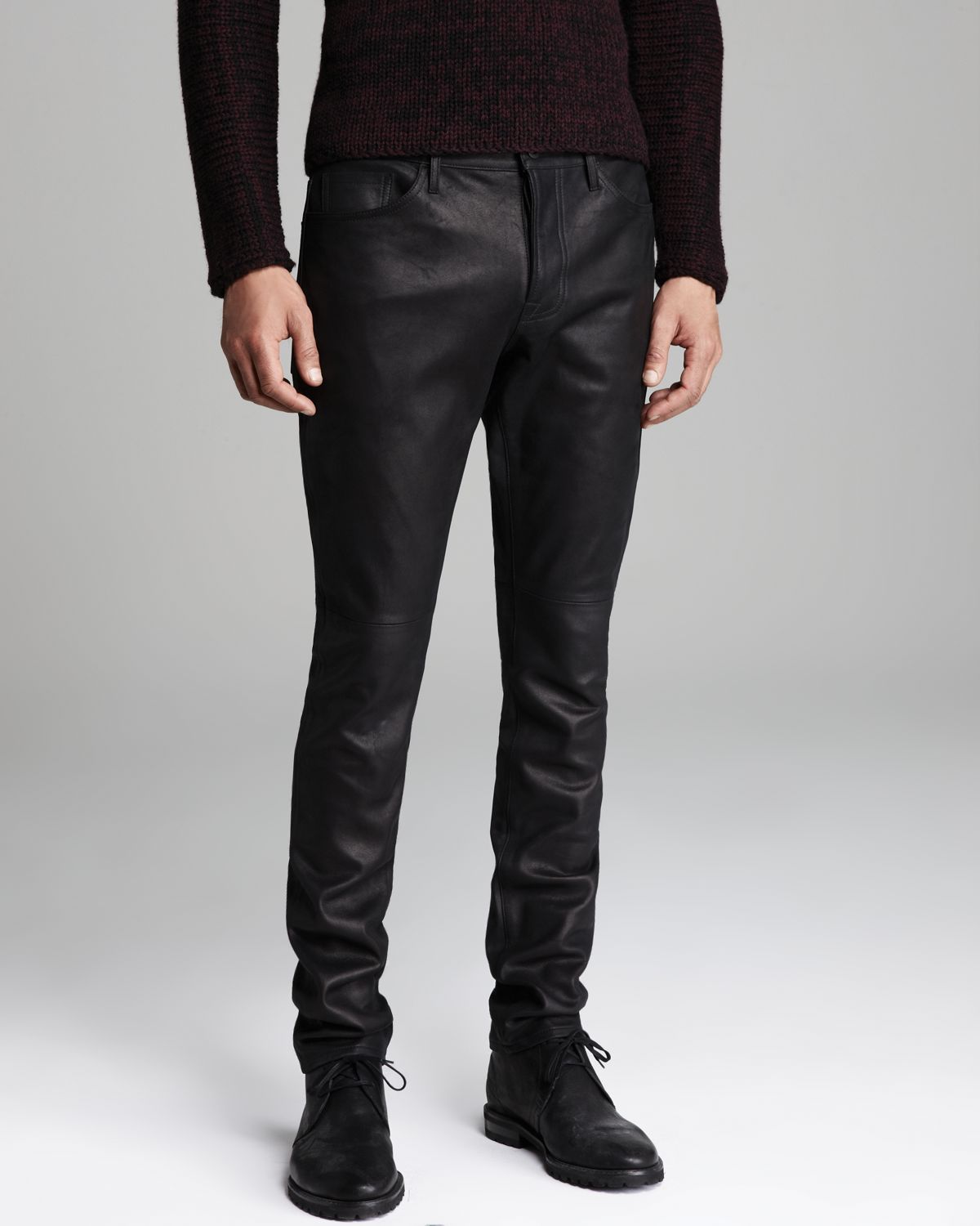 Vince Leather Pants in Black for Men | Lyst