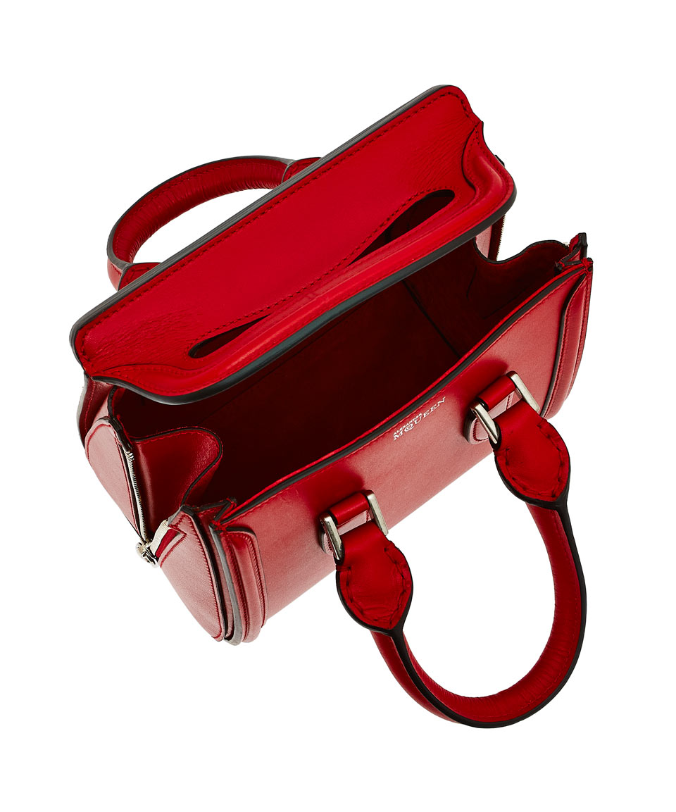 Alexander McQueen Mini Red Heroine Leather Crossbody Bag Lyst