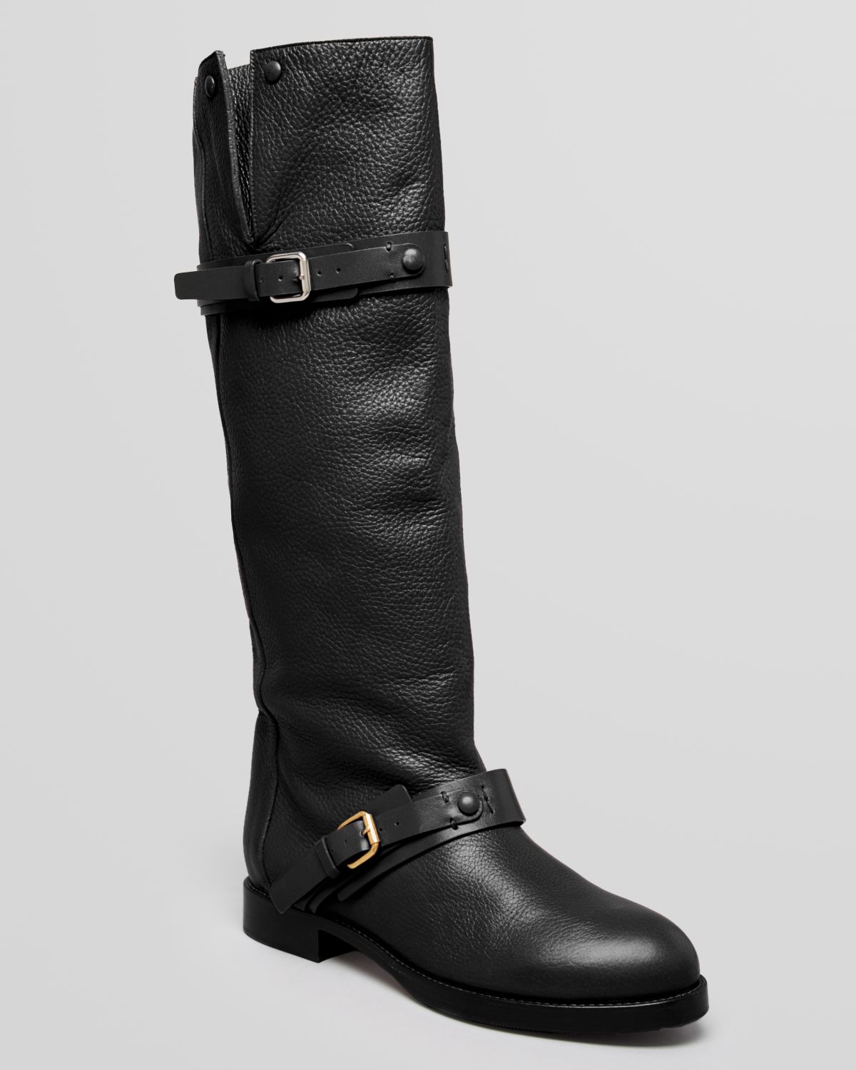 moto boots with buckles