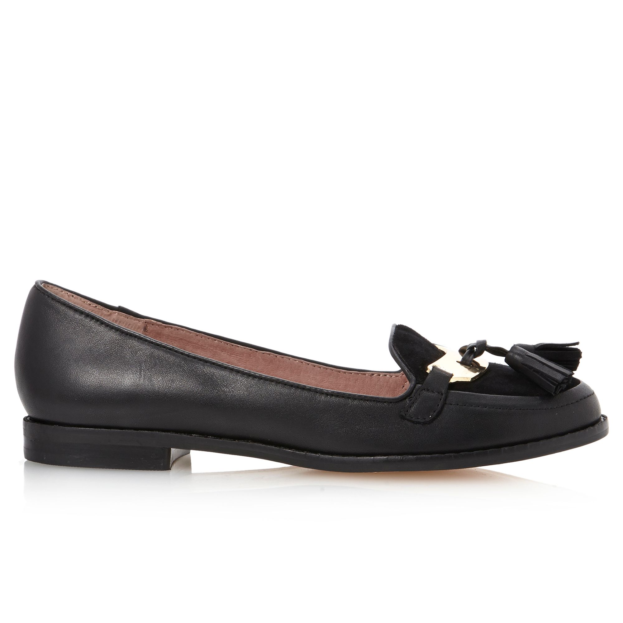 Dune Limerick Metal Plate Tassel Loafer Shoes in Black Lyst