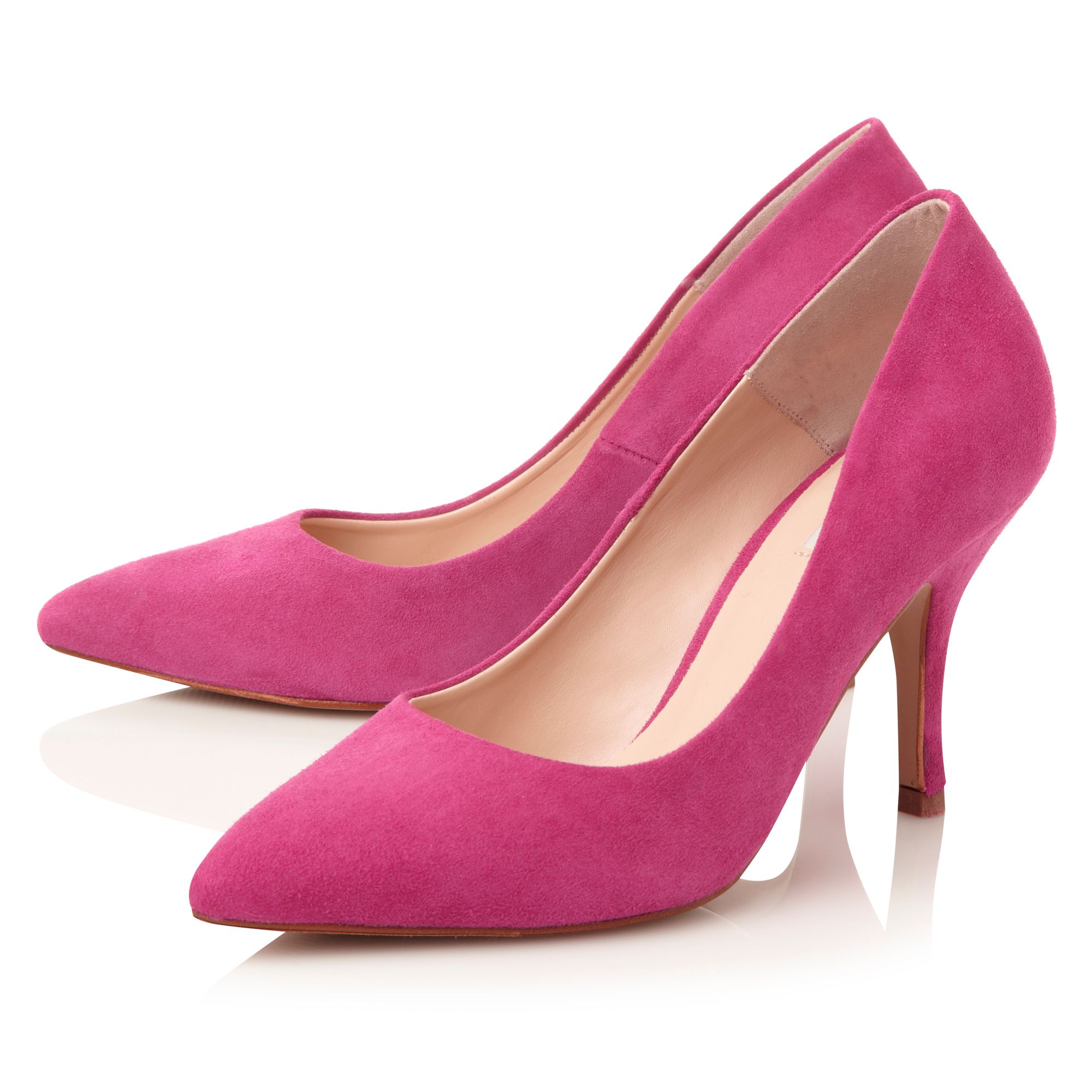 cerise pink suede shoes