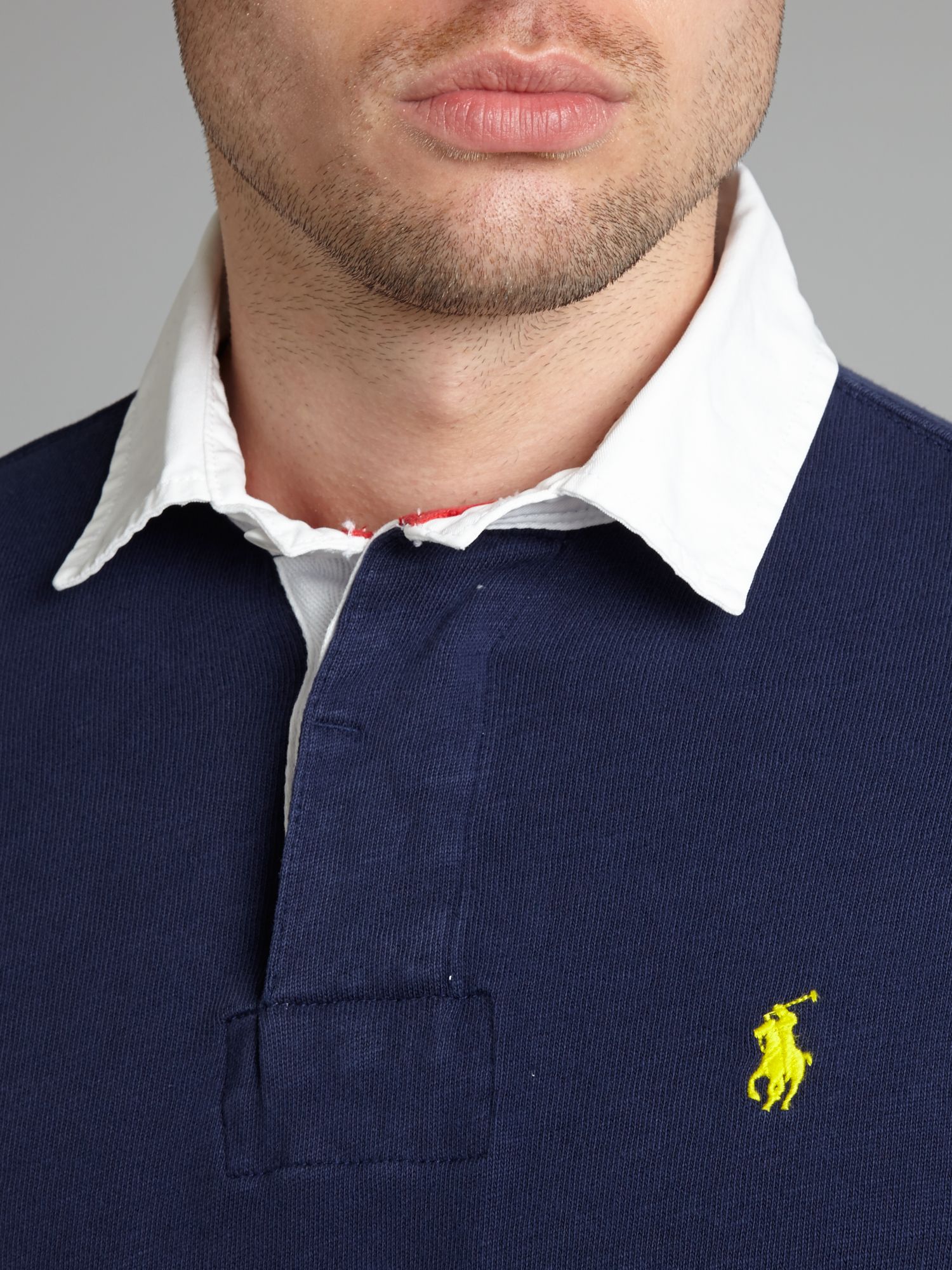  Polo  ralph  lauren  Classic Custom Fit Rugby  Shirt  in Blue 
