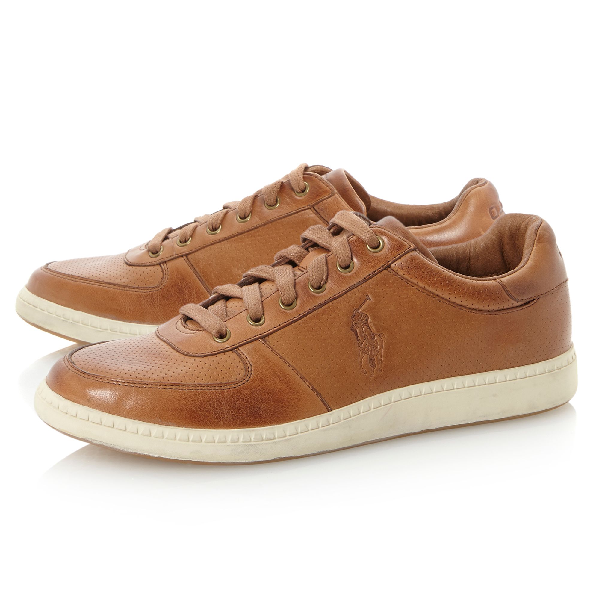 polo ralph lauren mens leather trainers