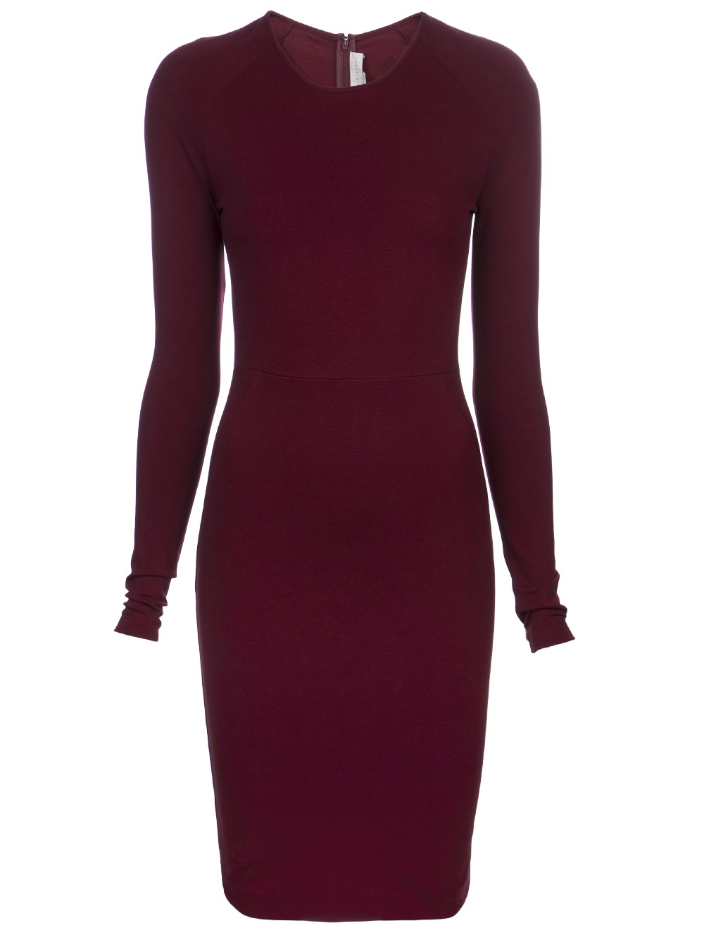 Stella Mccartney Fitted Long Sleeve Dress in Red | Lyst