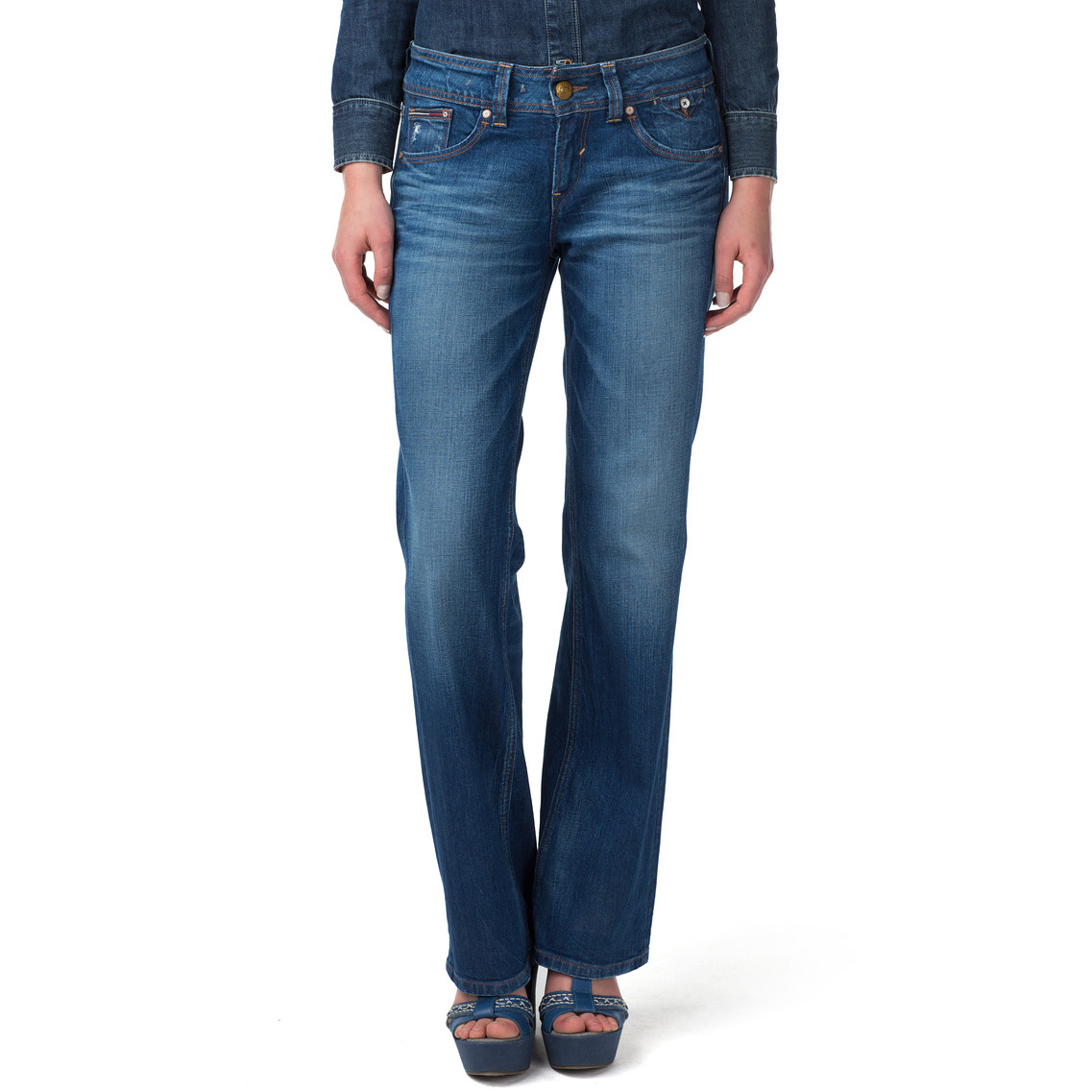 Tommy Hilfiger Cleo Wide Leg Jeans in Blue - Lyst