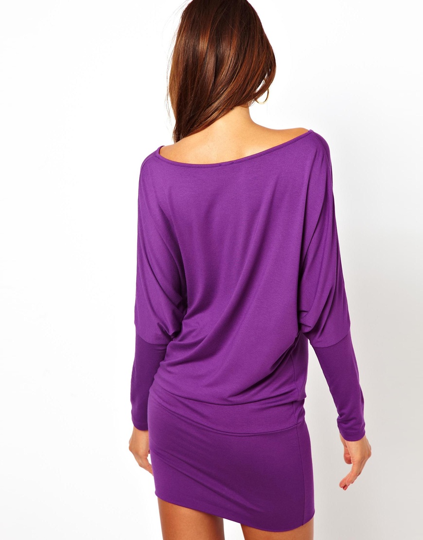 ASOS Mini Dress with Batwing Sleeves in ...