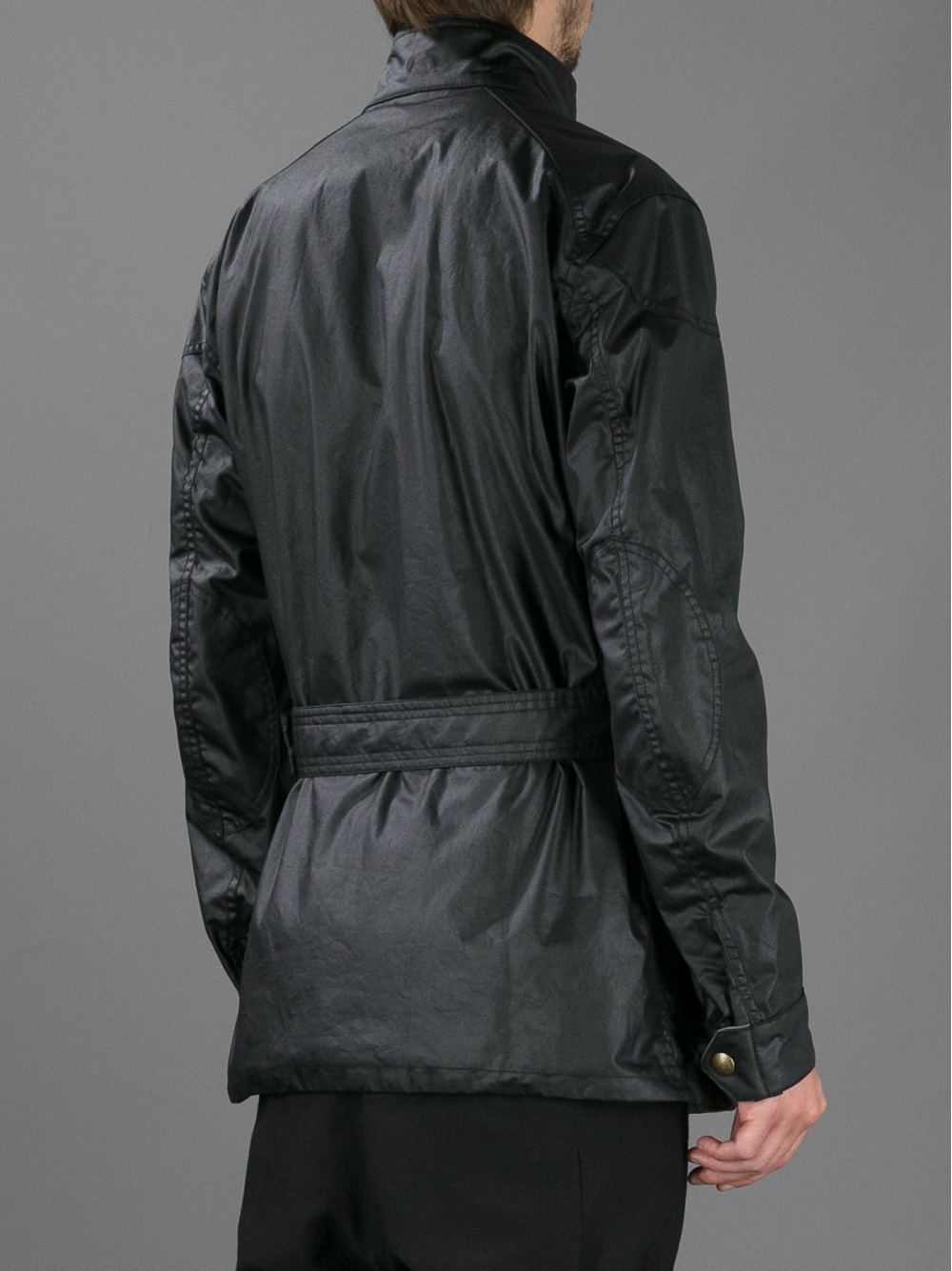 Belstaff Roadmaster Waxed Jacket in Black for Men | Lyst