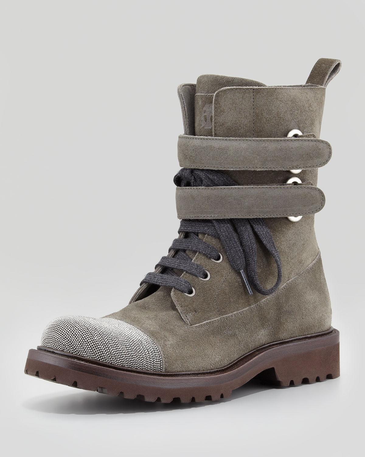 suede combat boots women's