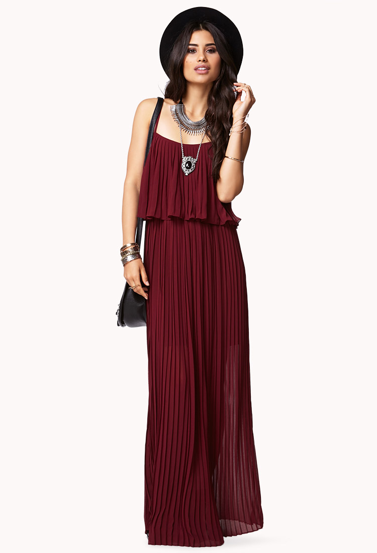 Lyst - Forever 21 Layered Maxi Dress in Purple