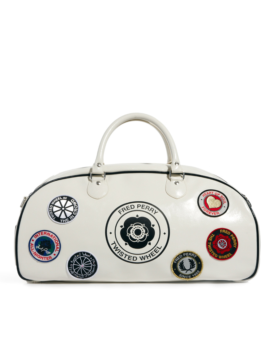 Fred Perry Twisted Wheel Holdall in White for Men Lyst
